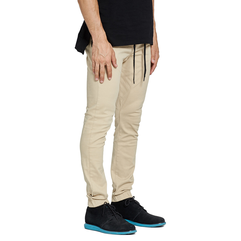 欧美时尚jogger pant束脚慢跑裤弹力休闲男哈伦裤