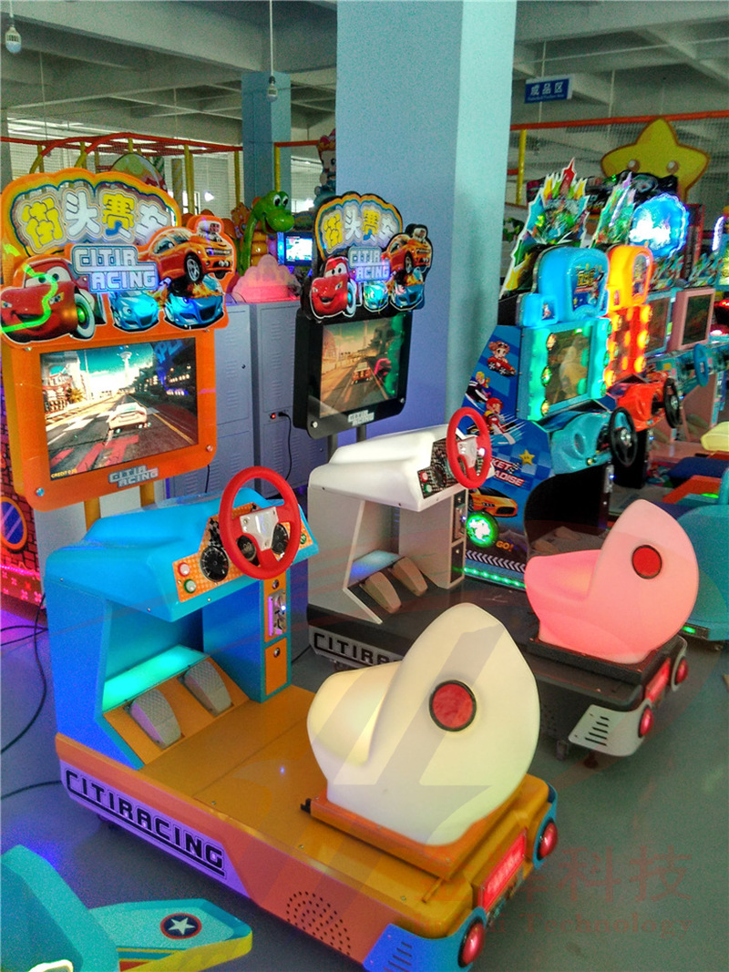 儿童室内赛车游戏机|儿童乐园投币游戏|室内儿童乐园亲子机