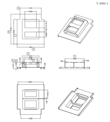 厂家直销y-4002-1efd40卧式双槽9 7case线架bobbin变压器骨架外壳