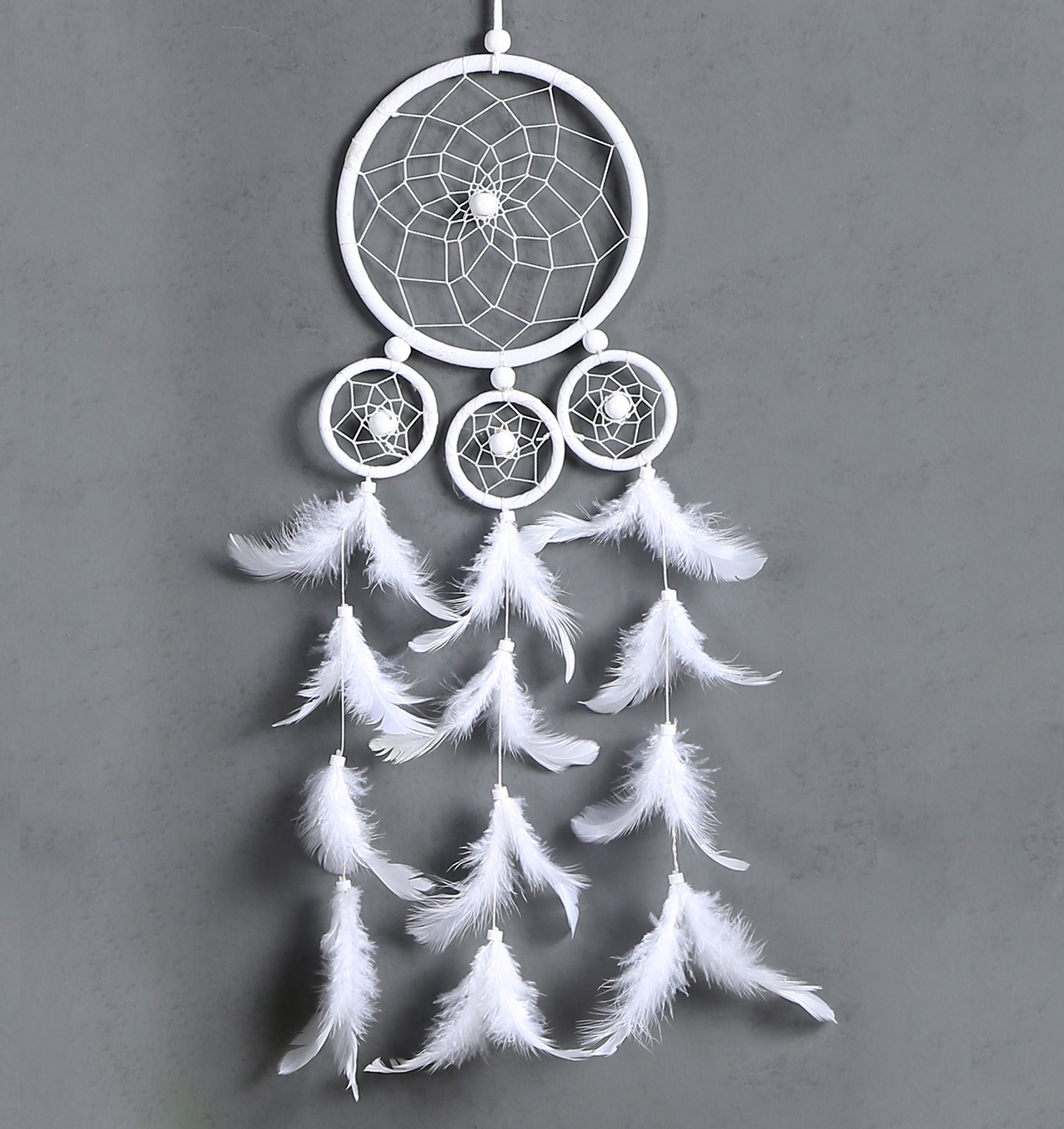 外贸新款印第安风格白色捕梦网家居挂饰壁饰 dreamcatcher 批发