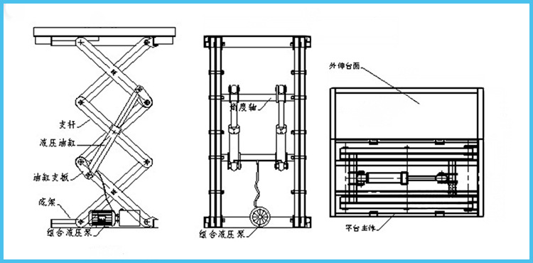 双排单剪升降机 液压升降平台 获特种设备许可证 剪叉升降机
