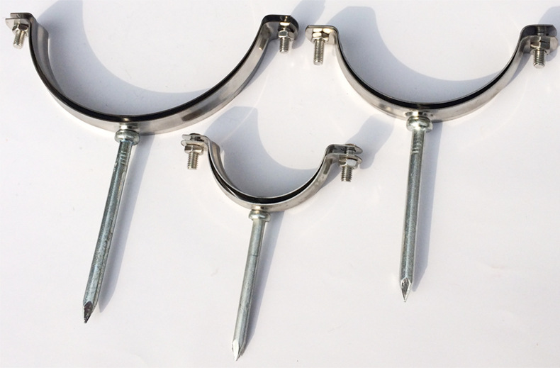 凤兴批发20-160金属不锈钢管夹活动钉可加长ppr不锈钢管卡夹