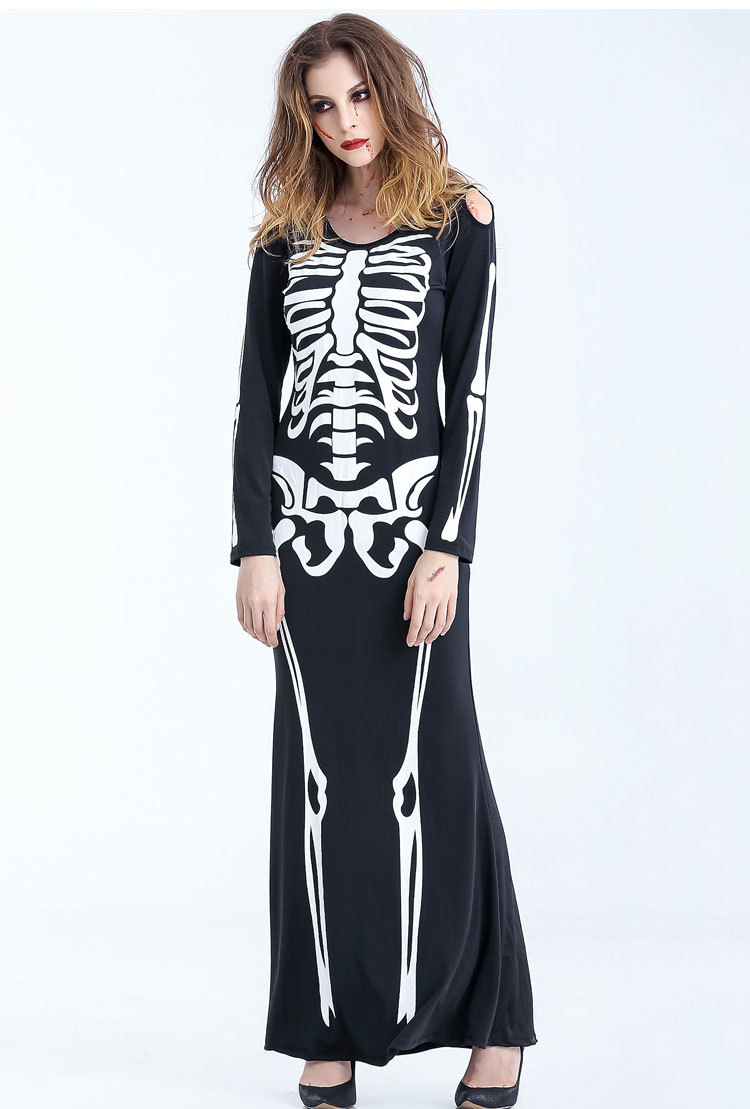 骷髅服装男僵尸服丧尸服吸血鬼套装骷髅骨架鬼衣化妆舞会ds演出服