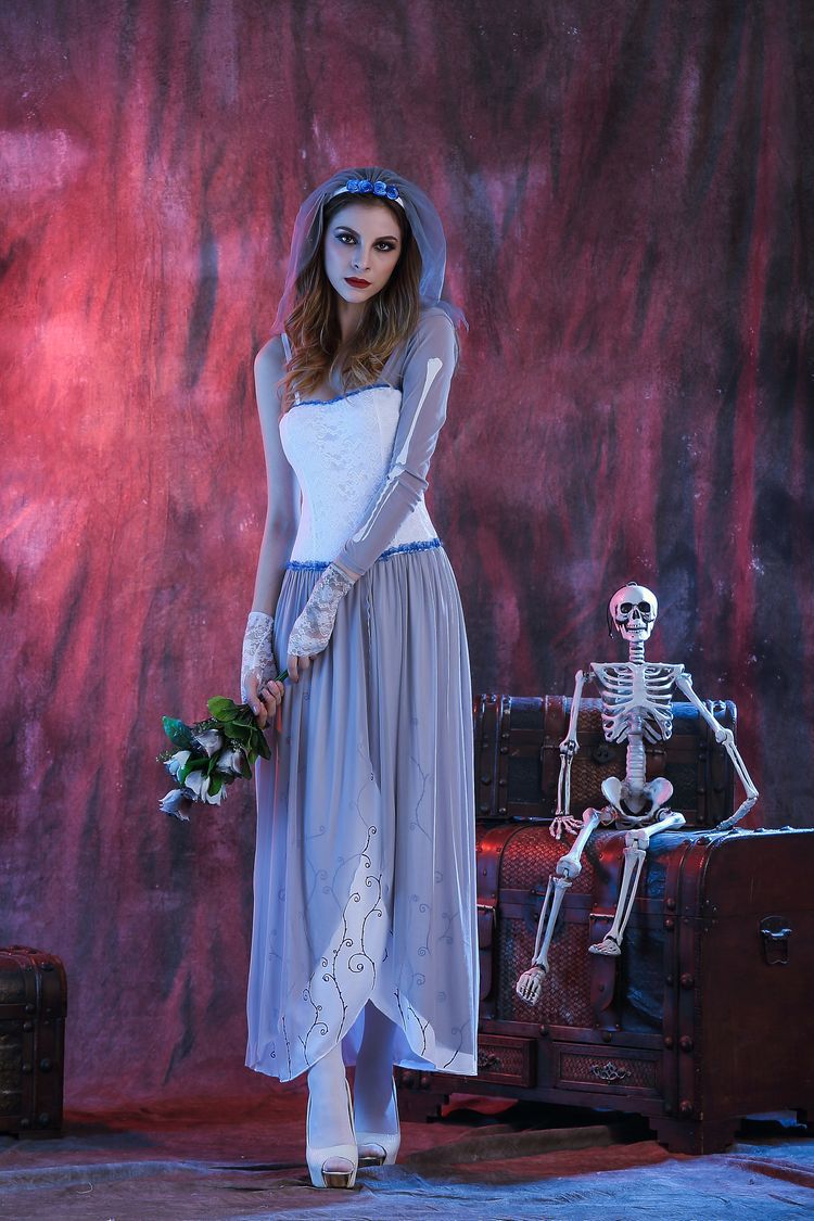 万圣节服装 鬼新娘女僵尸吸血鬼cosplay角色扮演 游戏制服演出服