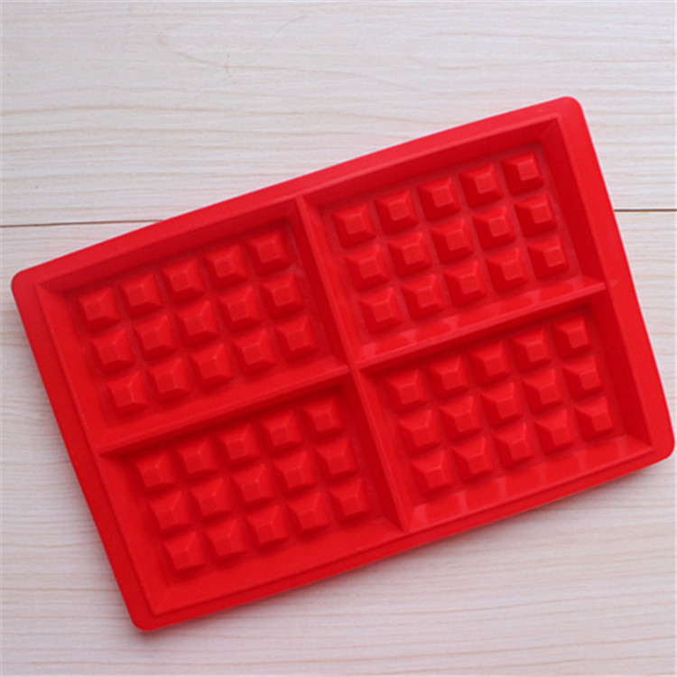 定做各类硅胶蛋糕模具 4连华夫蛋糕模巧克力饼干模具手工皂模具