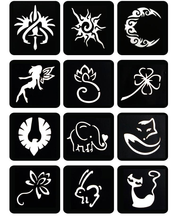 半永久小纹身图案 358种纹身图册喷绘模板彩绘手绘模版纹身图案