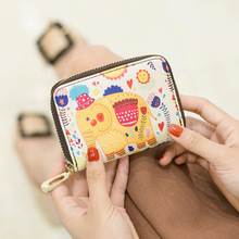 淘印皮具*RFID防盗刷卡包女韩国可爱小巧大容量防消磁卡包零钱包