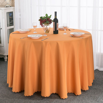 Factory Direct Sales Hotel Banquet Wedding Tablecloth Restaurant Ding Room Table Cloth round Solid Color Plain Tablecloth