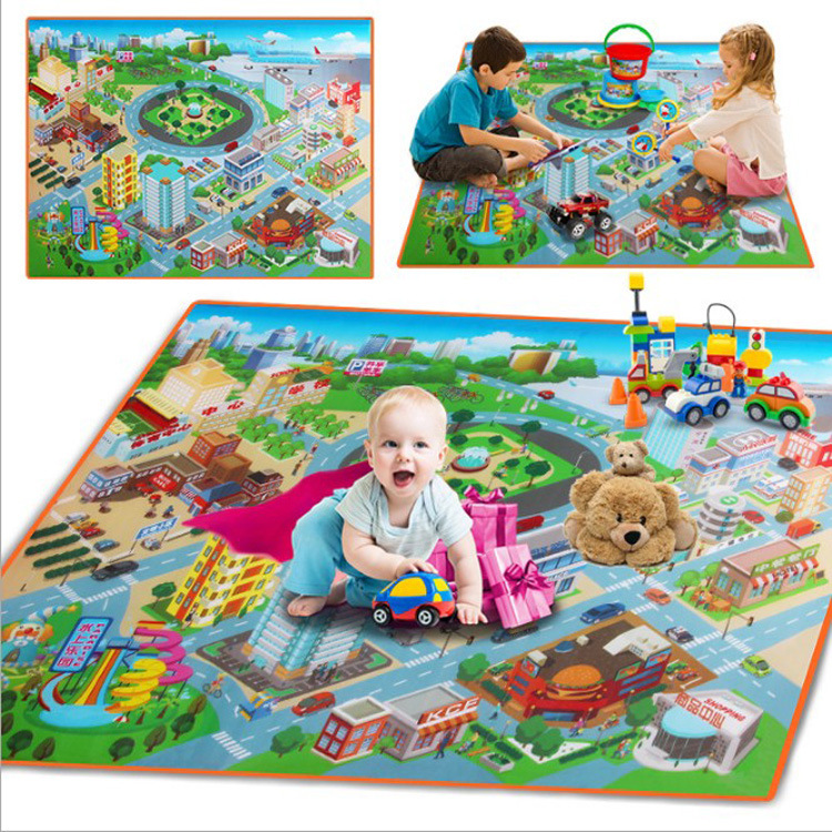 Child Play Mat Exquisite Traffic Games Map Baby Toddler Early Education Floor Mat Milk Children Carpet Toys