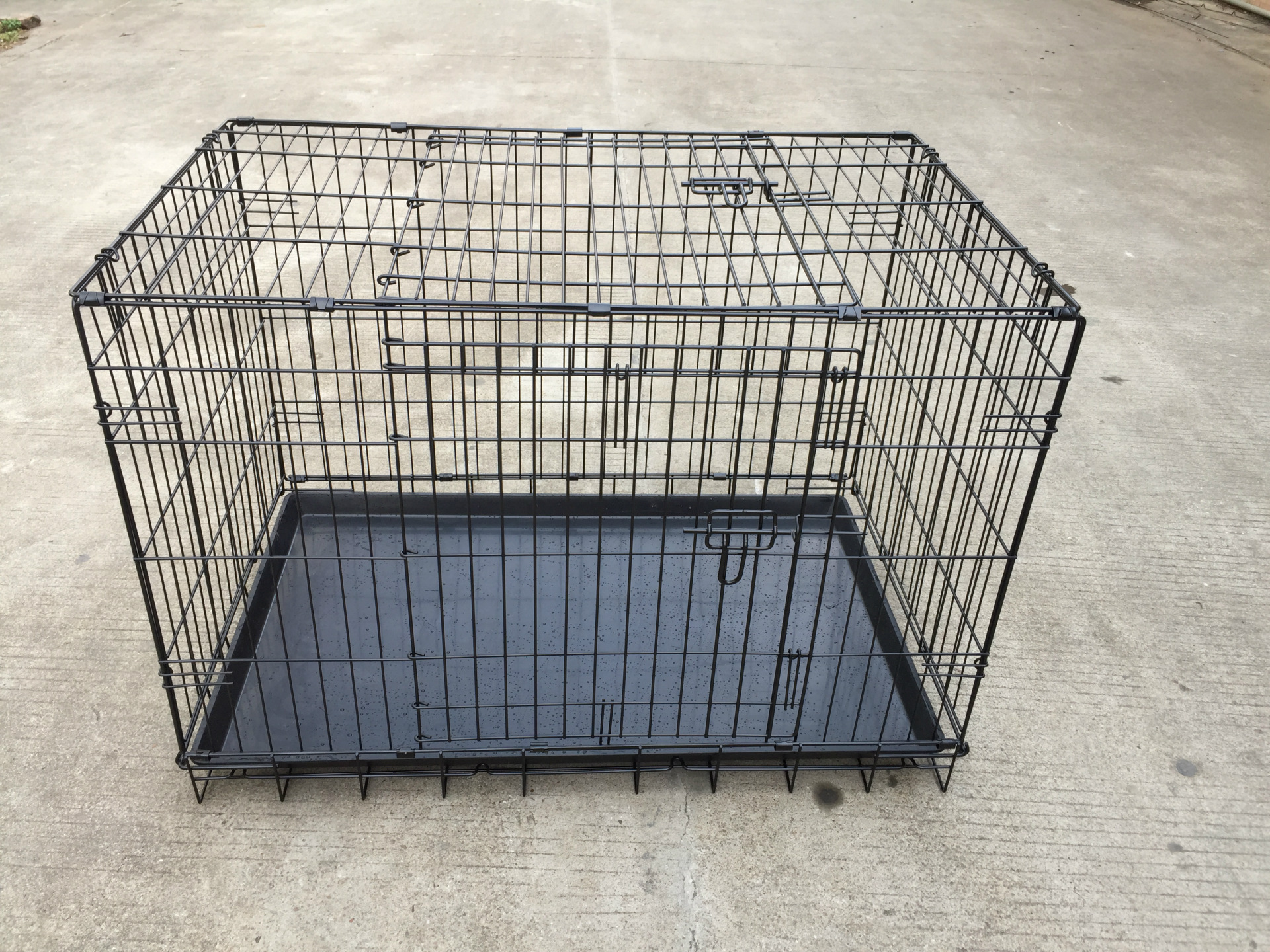 宠物狗笼加粗透气大型犬铁丝笼猫笼定制批发折叠宠物用品狗笼