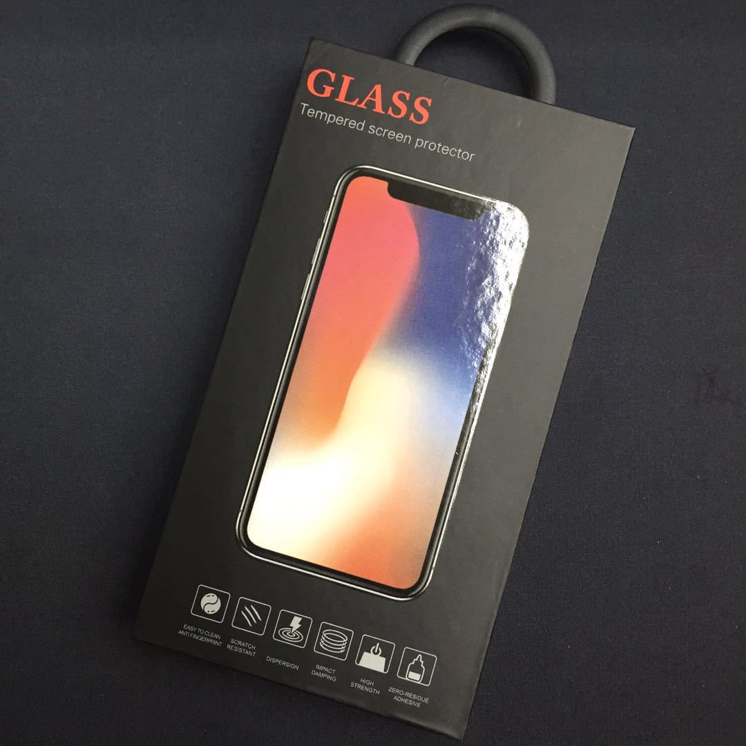 iphonex包装苹果纸盒吸塑硬纸皮包装盒天地盖手机钢化膜包装木盒