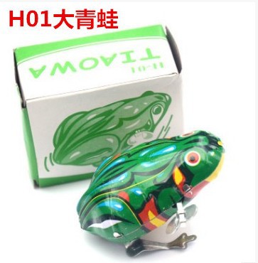 Manufacturer Iron Frog Leap Frog Clockwork Toys for Children and Babies Classic 80's Hot Selling Toys Wholesale Stall