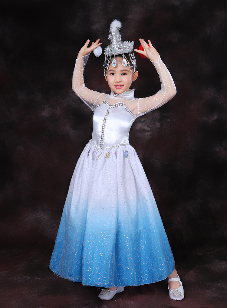 舞之韵舞蹈服儿童向天歌演出服天鹅舞表演服公主裙长裙