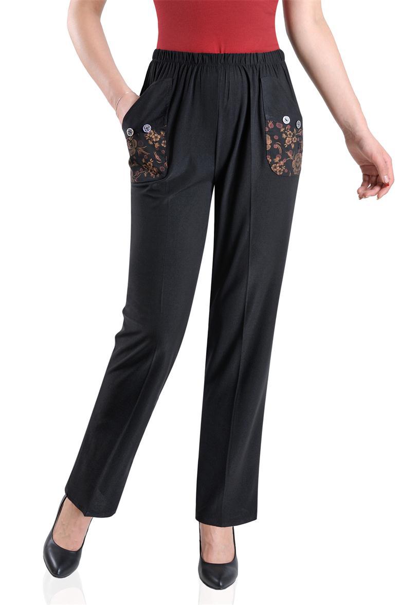 妈妈裤子夏女薄款宽松老年人裤子女裤60-70松紧腰女士休闲裤长裤