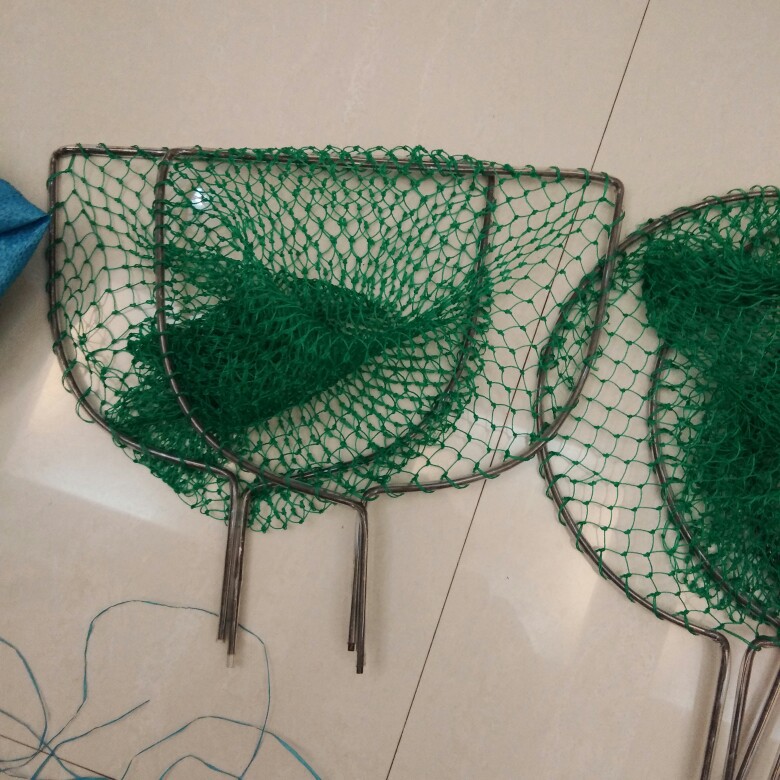 不锈钢电抄网头防挂渔具配件大物实心抄网圈钓鱼用品捕鱼捞鱼网兜