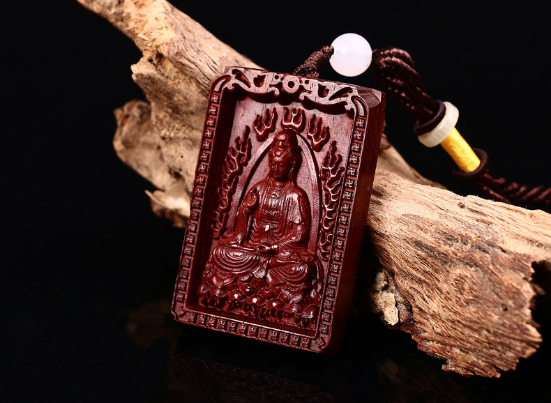 善信缘 保真印度小叶紫檀461牌子般若心经观音平安车挂牌厂价批发