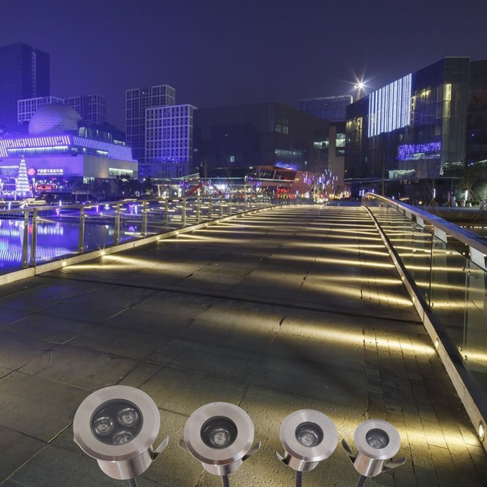 全不锈钢led埋地灯水底灯1w 3w 全304不锈钢灯体ip68防水厂家直销