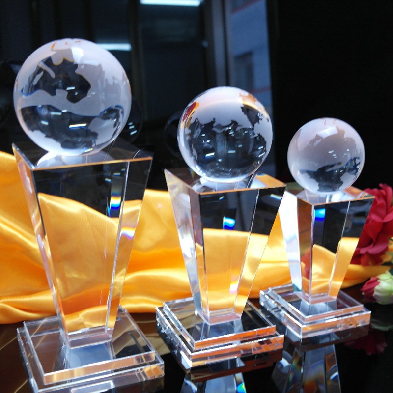 供应 水晶奖杯球形环球世界杯体育比赛颁奖典礼