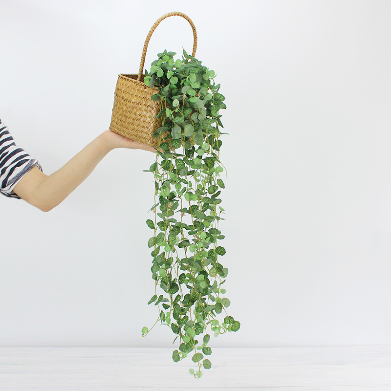 仿真小圆叶吊兰布艺藤蔓文艺吊篮花卉假花藤条篱笆垂吊装饰叶子