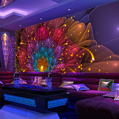 ktv墙纸3d定制壁画 音乐酒吧墙布夜店包厢背景墙美女主题壁纸