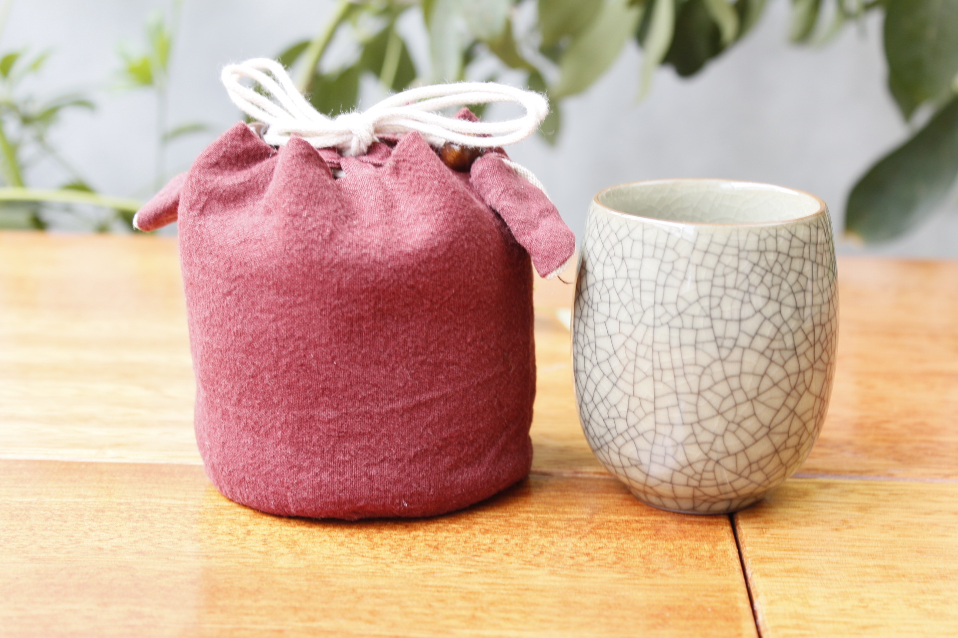 新款茶道亚麻袋礼品收纳袋小布袋束口袋茶杯袋园底吊花文物古玩袋