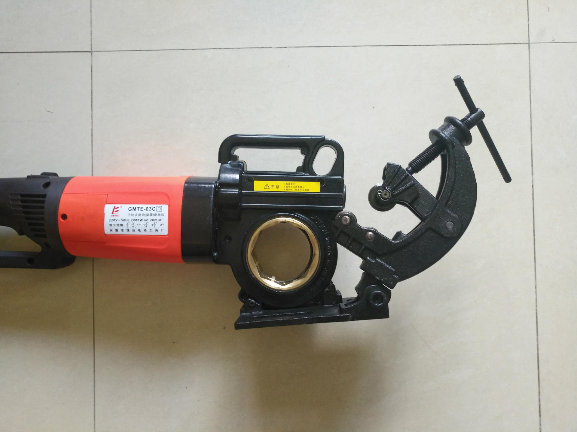 2寸电动切管机套丝机 手持式带切管套丝机 维修 抢修 水管套丝机