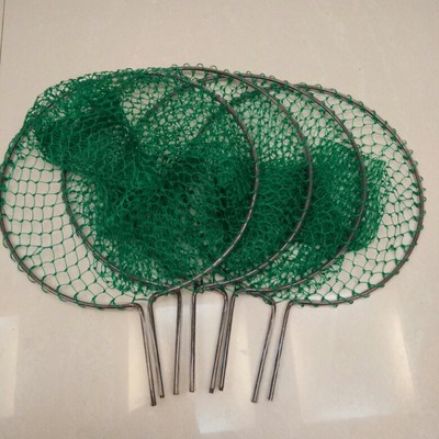 不锈钢电抄网头防挂渔具配件大物实心抄网圈钓鱼用品捕鱼捞鱼网兜