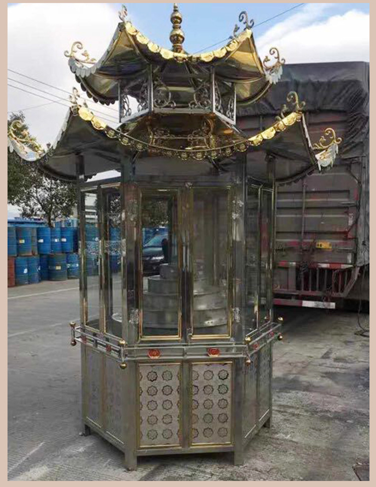 寺庙蜡烛架长方形不锈钢大型蜡烛台蜡烛亭寺院祠堂落地二层蜡烛架