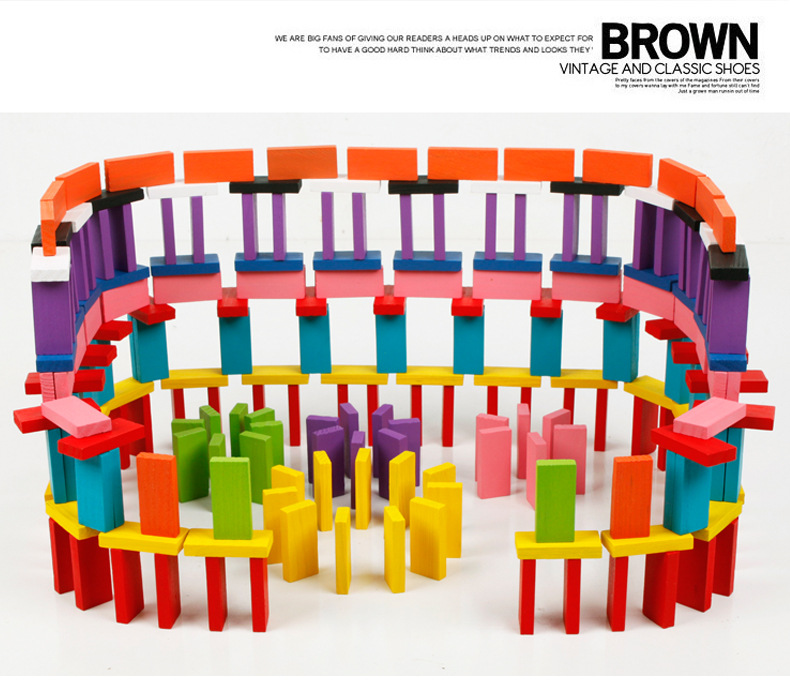 标准比赛多米诺骨牌成人大号 12色120片 360片 600片 840片