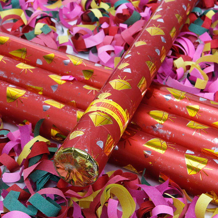 40cm礼花开业 庆典 彩喷 纸卷 压缩结婚喷花 结婚 喜字心定做