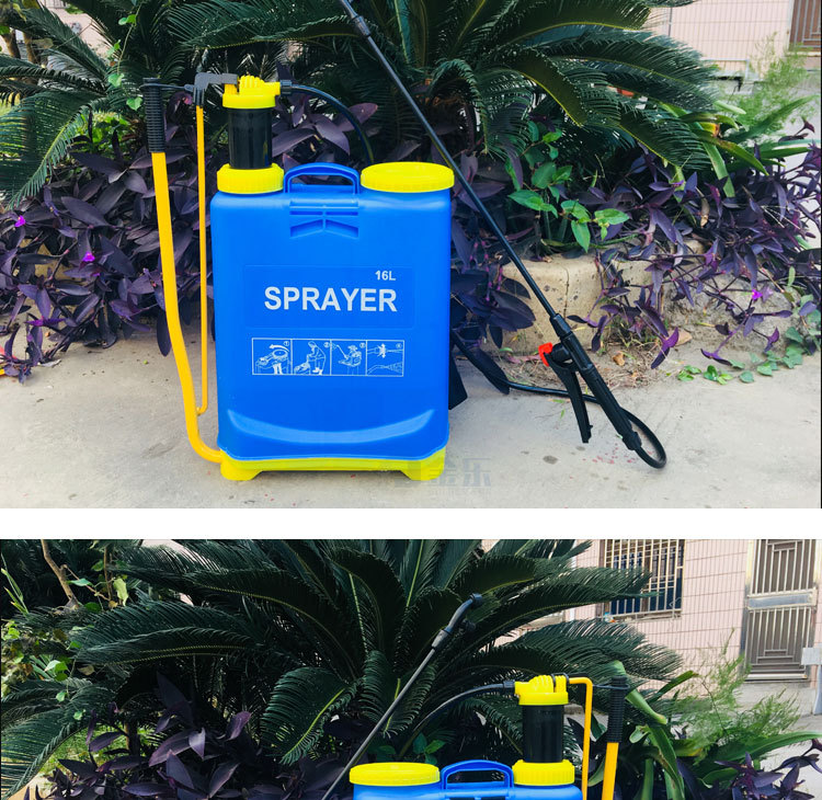 手动16l单管磨砂桶 园林背负式农用喷雾器打农药机磨砂面jl-16a-1
