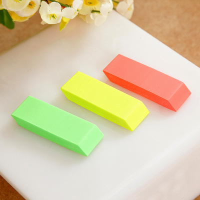 创意橡皮 橡皮擦定做 异形tpr造型橡皮 双面斜橡皮 梯形橡皮擦