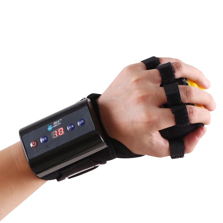 中风偏瘫手指被动康复训练电动热敷按摩器材手指矫正球分指板