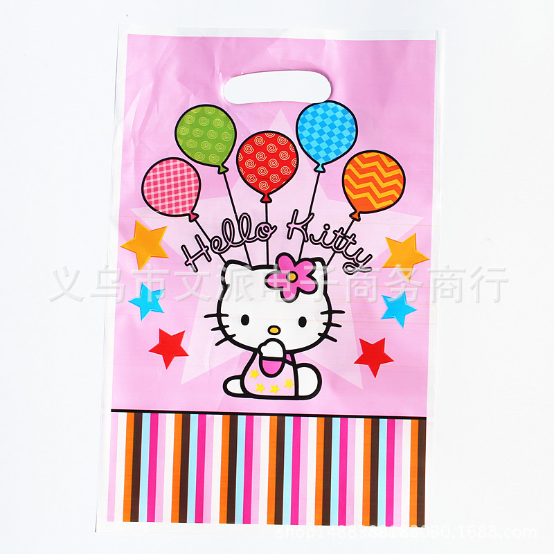 Manufacturer 10 Pack Pearlescent Film Gift Bag Children's Birthday Party Gift Bag Cartoon Gift Bag Pearl Film Bag