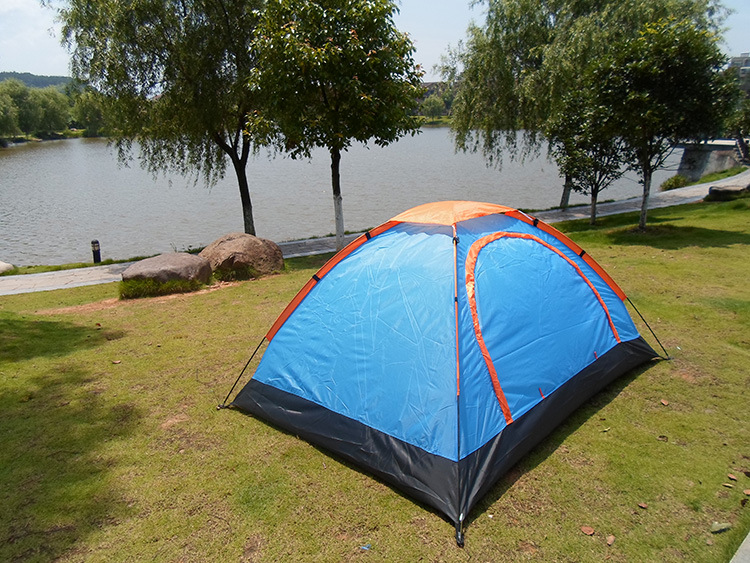 新款玻璃纤维杆单层户外野营-供应登山防风专用帐篷-定制批发