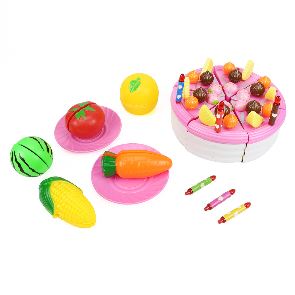 跨境爆款水果蛋糕切切乐玩具 儿童过家家玩具女孩玩具套装可代发