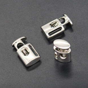 厂家批发 单孔金属弹簧扣服饰腰带松紧调节扣环保电镀合金吊钟