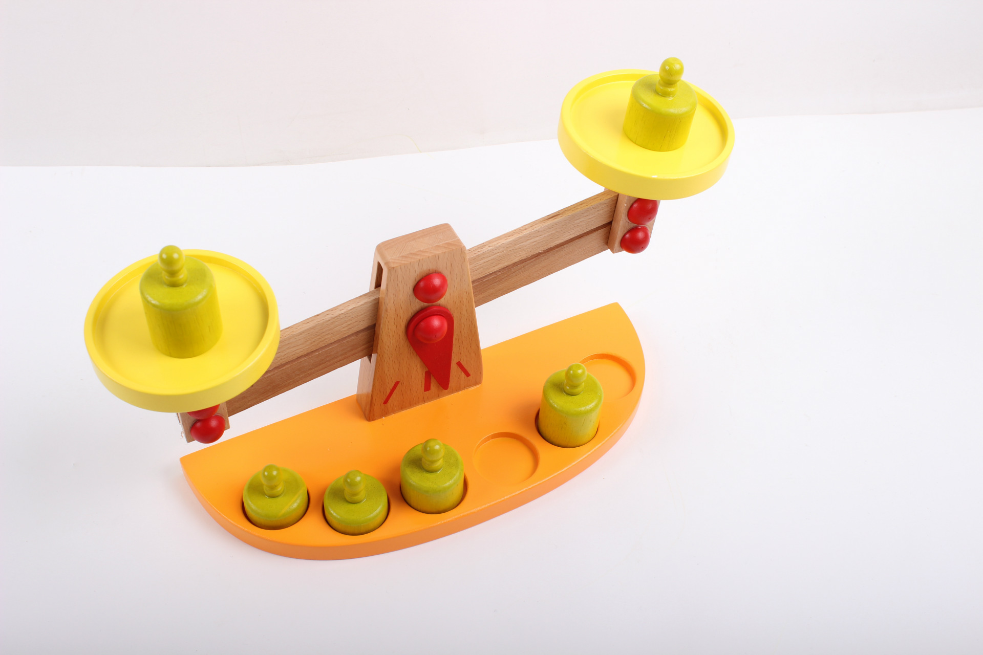 木质益智儿童玩具 蒙氏教具木制天平玩具 宝宝平衡游戏天枰1-3岁