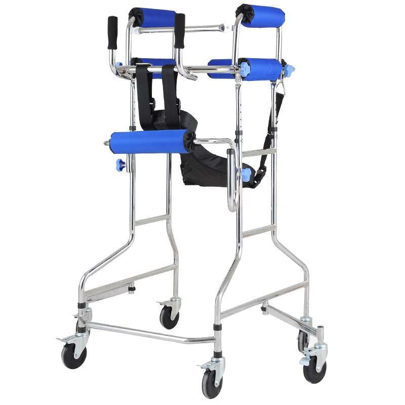 防侧翻六轮成人学步车偏站立架老人助行器康复训练瘫痪走路