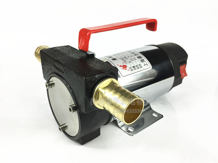 鑫志12v24v220v便携式直流电动加油泵自吸抽油泵柴油吸油机油桶泵