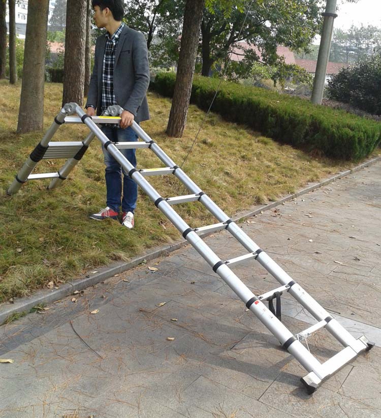2.5 2.5变5米多功能伸缩梯折叠竹节人字家用工程升降铝合金梯子