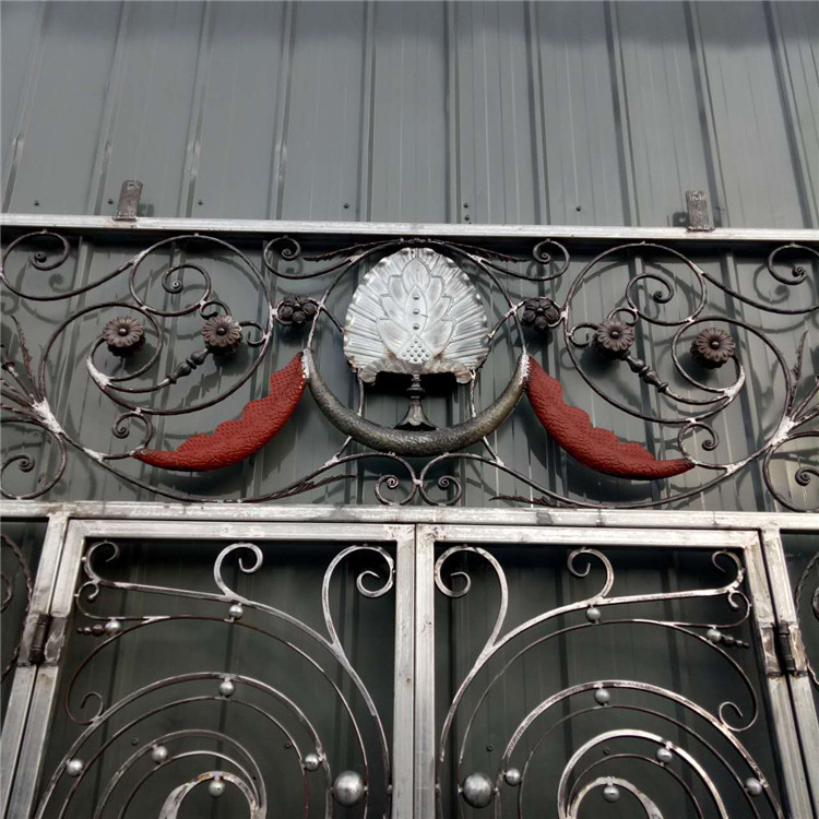 定制铁艺大门小区别墅对开铁艺门厂区学校铁制大门家庭铸铁大门