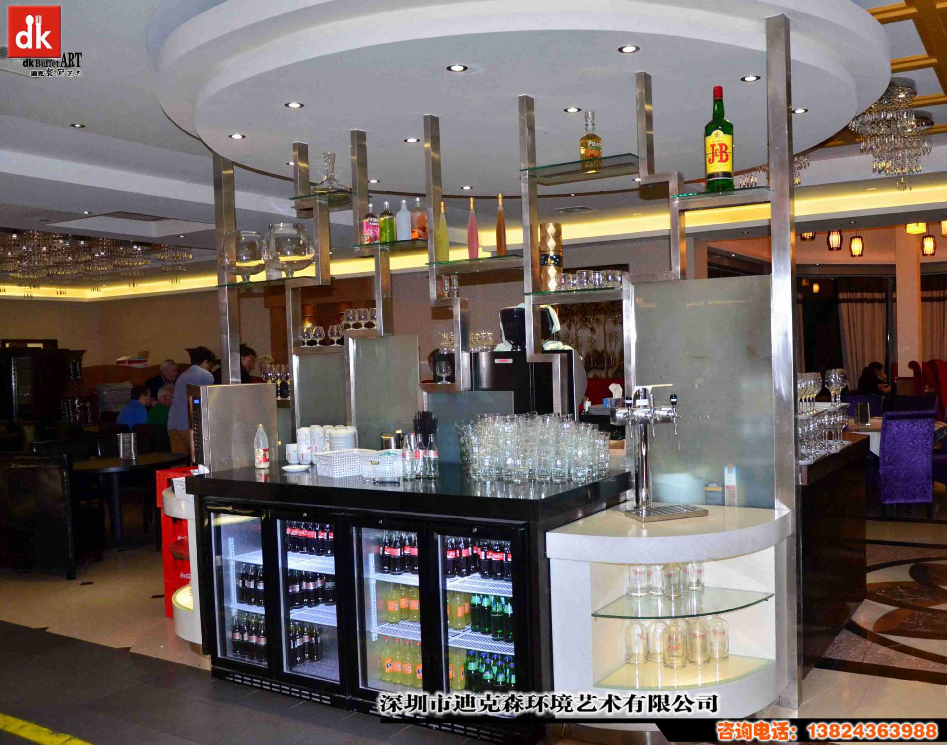 酒水吧台 餐饮家具定制 饮料台制作