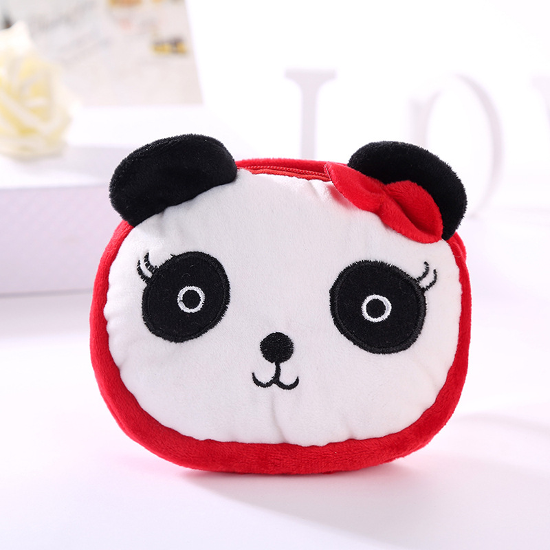 Factory Direct Sales Cartoon Children's Shoulder Messenger Bag Fleece Cloth Compartment Children's Backpack Double Zipper Cute Wallet