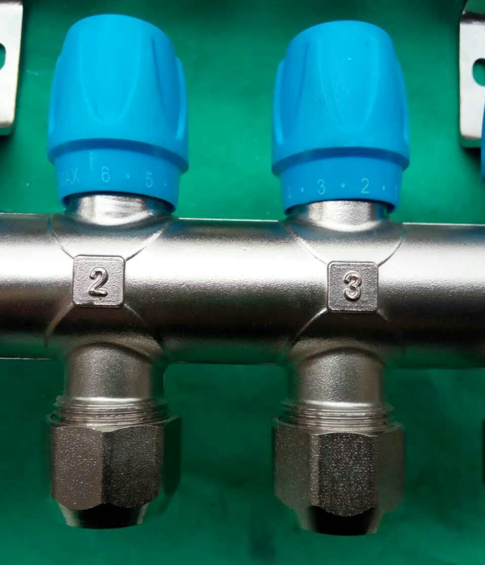 ppr地暖分水器 手动型圆体地热集水器 地热分水器诸暨厂家批发