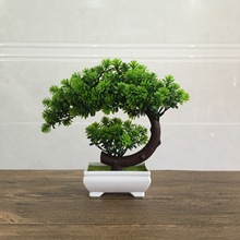 厂家直销新款仿真花盆景 仿真绿植盆栽植物 家居装饰桌面假花摆件