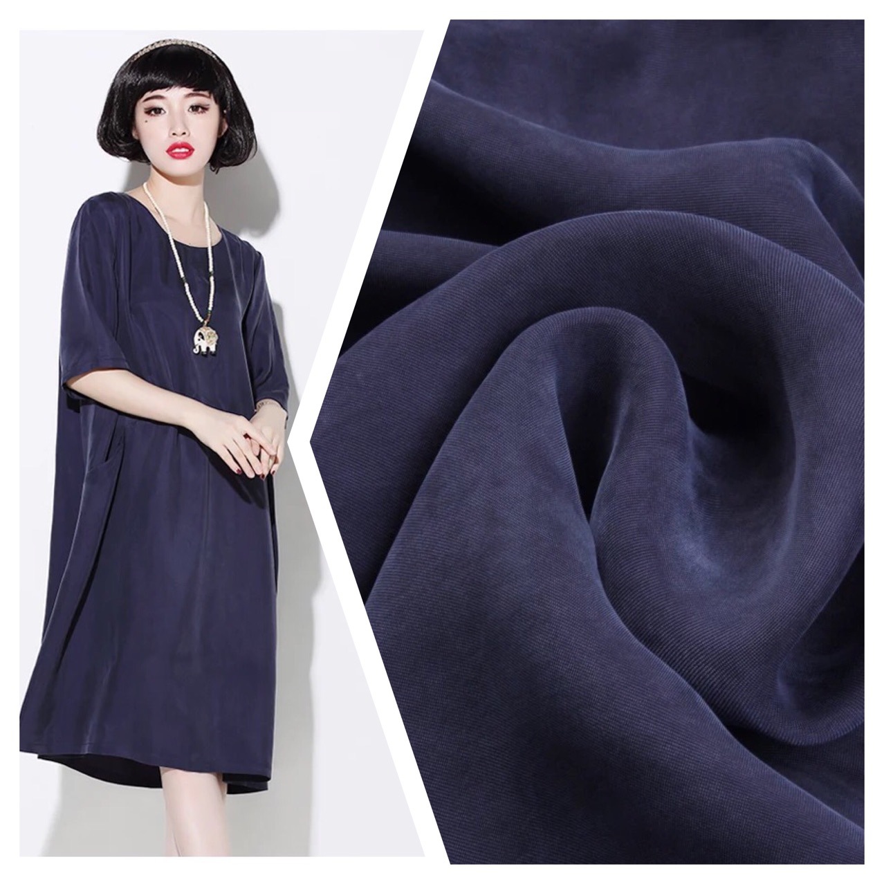 铜氨丝面料铜氨丝重磅砂洗纯色120d斜纹铜氨丝布料 丝绸布料批发