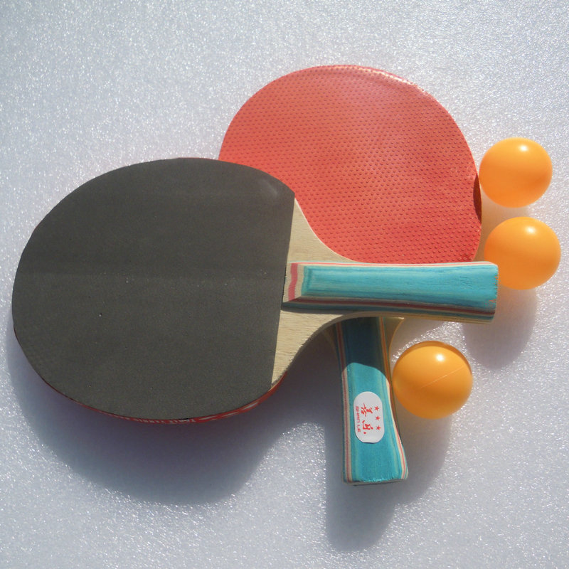 abc乒乓拍 儿童训练乒乓球拍 送三个球 儿ppq拍 乒乓球拍套装批发