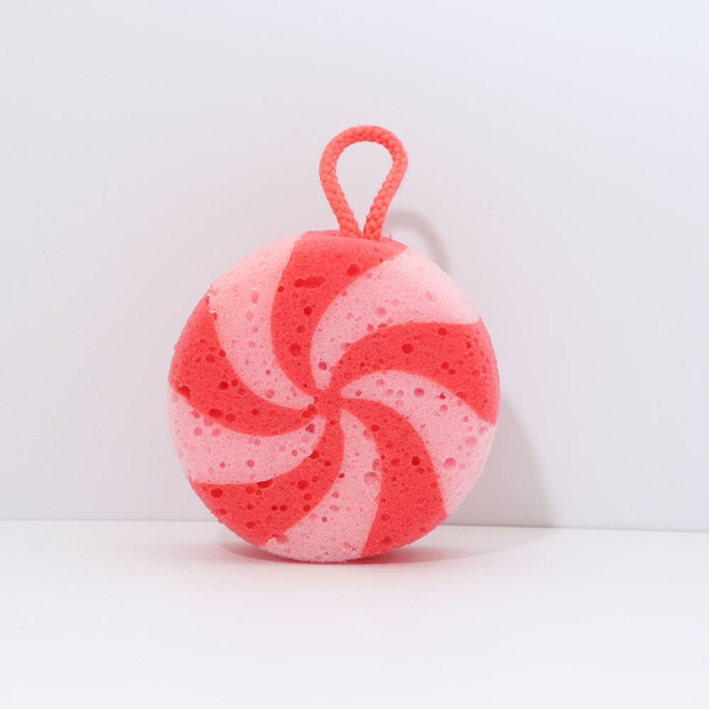 佛山厂家直销双色立体洗澡海绵 糖形状