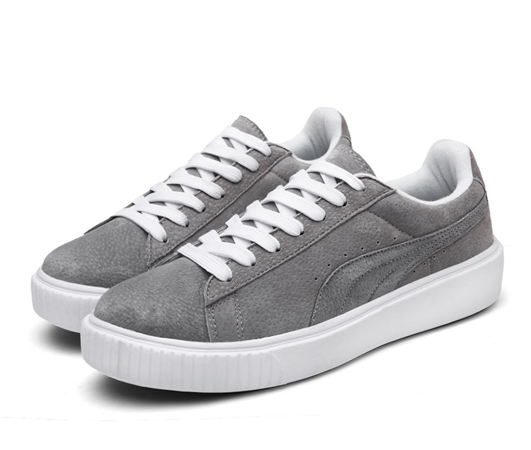 雷翔潮流板鞋男士女士情侣运动休闲真皮韩版时尚反绒皮休闲增高鞋